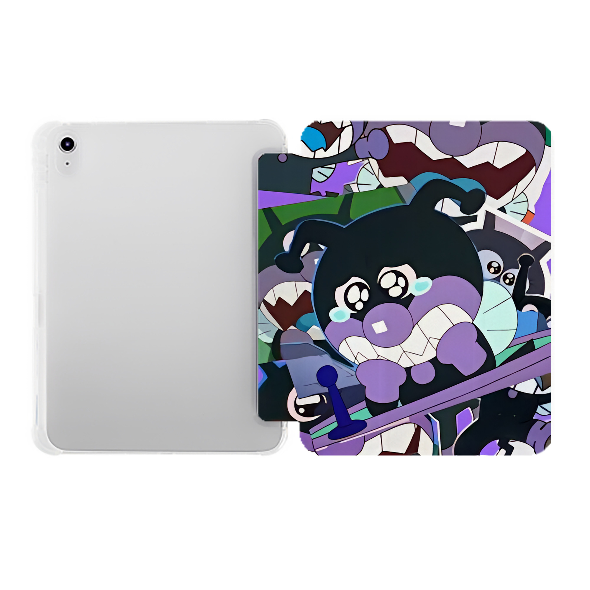 （画像用） アンパンマン Anpanman IPad ケース ペン収納付き 三つ折りスタンド PUレザー×シリコン 対応機種9.5/10.5/10.9インチ